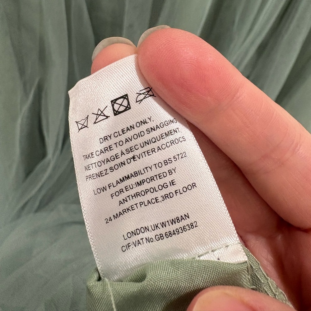 BHLDN Anthropologie Jenny Yoo Sarita gown Green tulle maxi dress plus size 26 - Picture 5 of 9